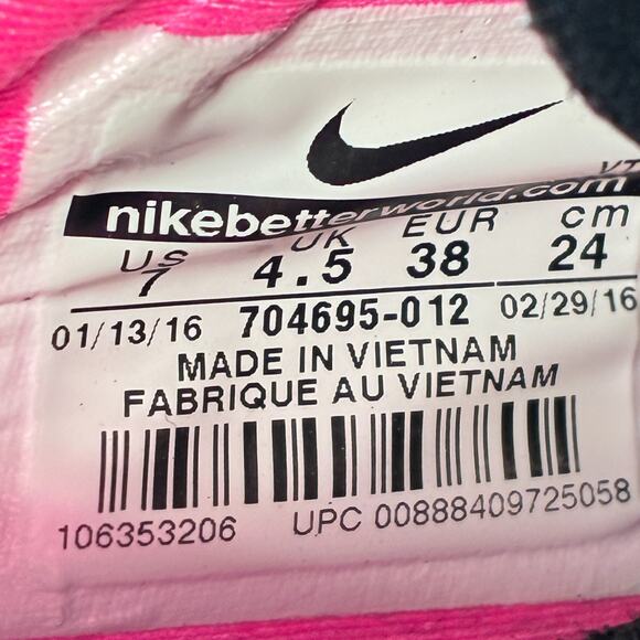 Nike Free 5.0 TR Fit 5 Print Black Pink Running Shoes 704695-012 Women's Size 7 - Picture 9 of 10